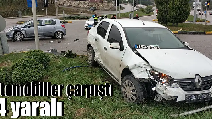 Samsun'da otomobiller çarpıştı: 4 yaralı
