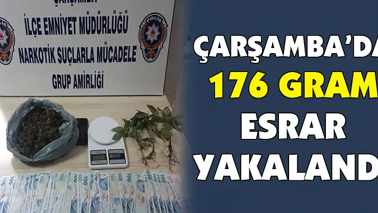 Çarşamba'da 176 gram esrar yakalandı