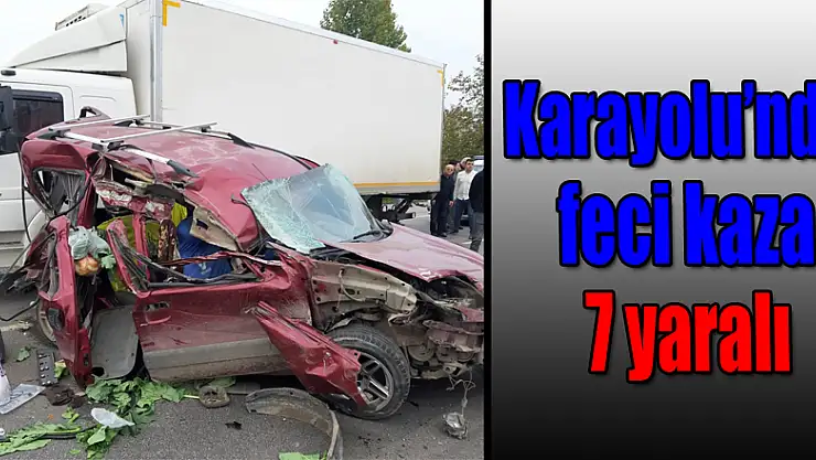 Karayolu'nda feci kaza: 7 yaralı