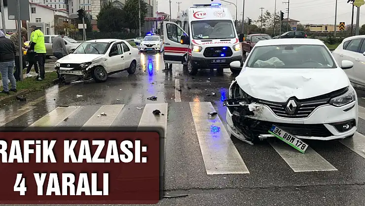 Samsun'da trafik kazası: 4 yaralı