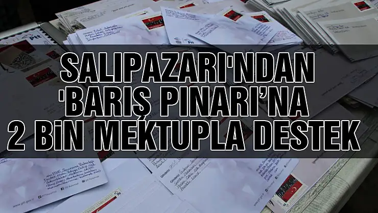 Salıpazarı'ndan 'Barış Pınarı'na 2 bin mektupla destek