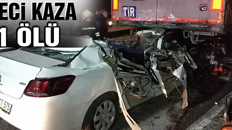 Samsun'da otomobil tırın altına girdi: 1 ölü