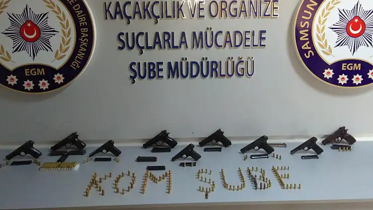 Samsun merkezli silahlı kaçakçığı operasyonu: 13 gözaltı
