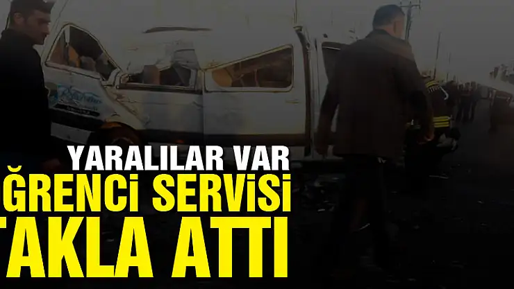 Samsun'da öğrenci servisi takla attı: Yaralılar var