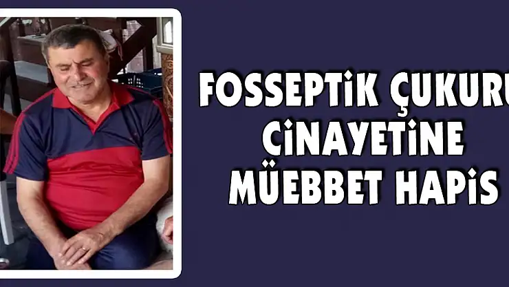 Fosseptik çukuru cinayetine müebbet hapis