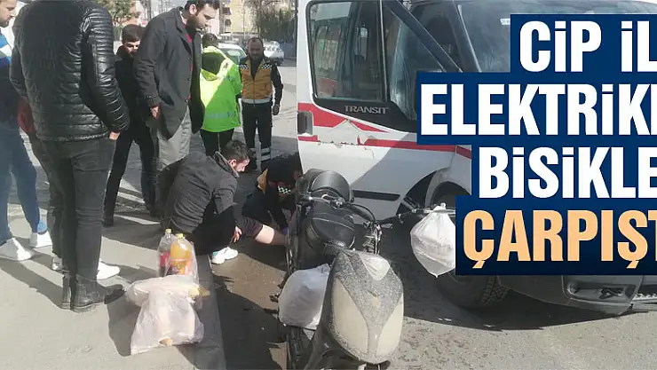 Cip ile elektrikli bisiklet çarpıştı: 1 yaralı