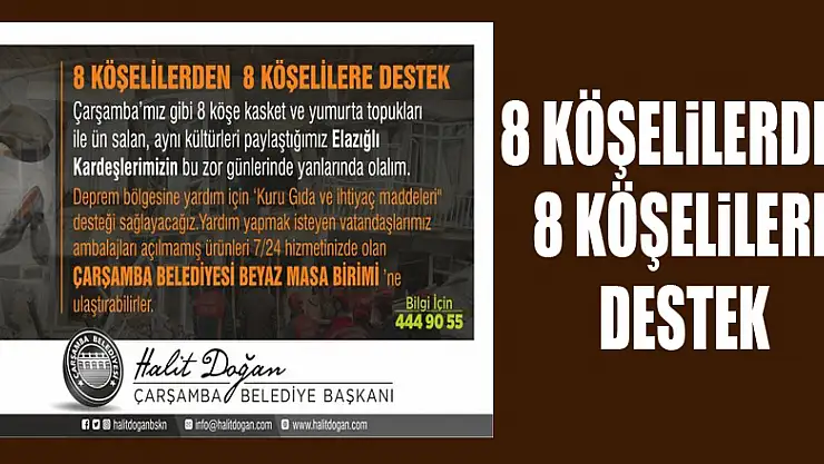 8 köşelilerden 8 köşelilere destek