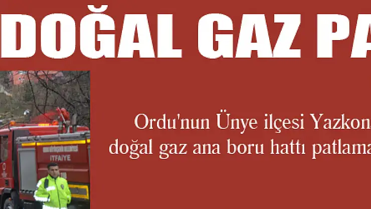Ordu'daki doğal gaz patlaması