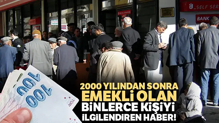 2000 yılı sonrası için emeklilik intibakı nihayet TBMM'de