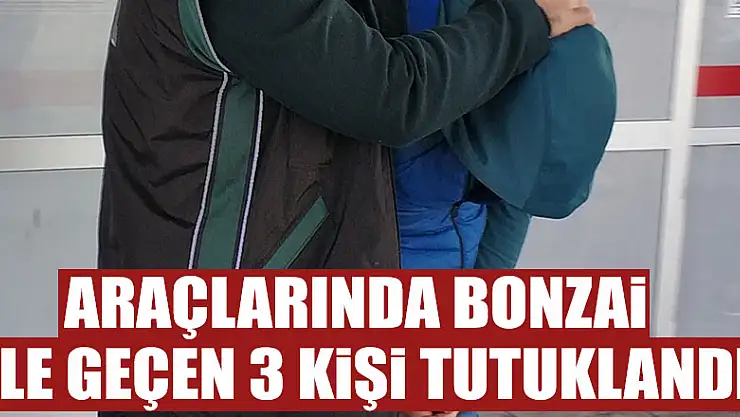 Araçlarında bonzai ele geçen 3 kişi tutuklandı