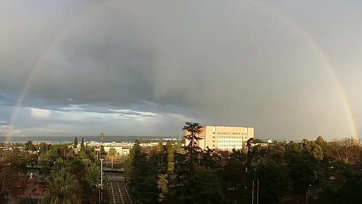 Samsun'da gökkuşağı güzelliği
