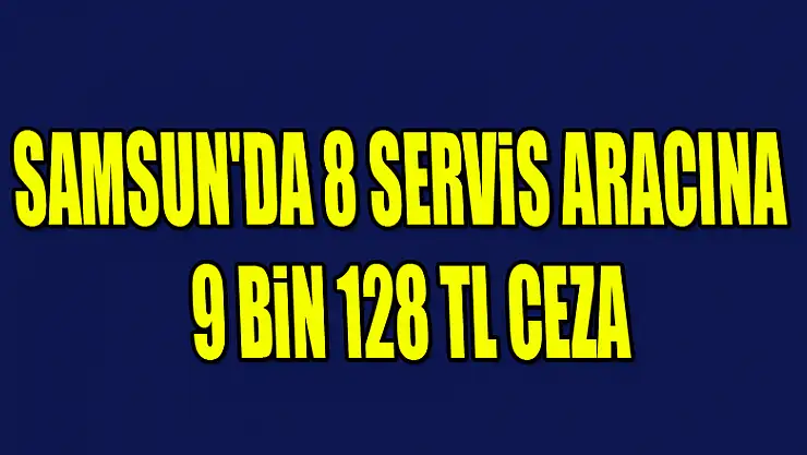 Samsun'da 8 servis aracına 9 bin 128 TL ceza