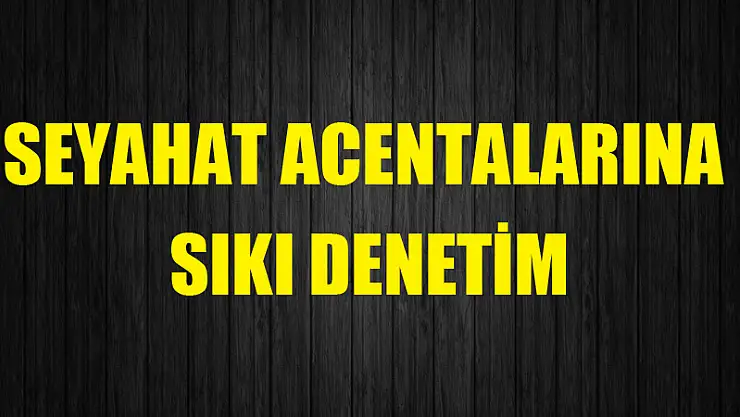Seyahat acentelerine sıkı denetim