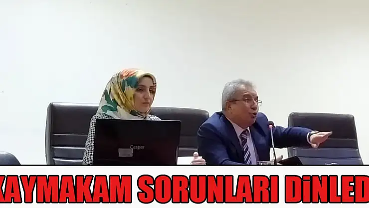 Kaymakam Yıldırım sorunları dinledi