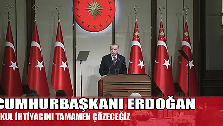 Cumhurbaşkanı Erdoğan: 'Okul ihtiyacını tamamen çözmeyi hedefliyoruz'