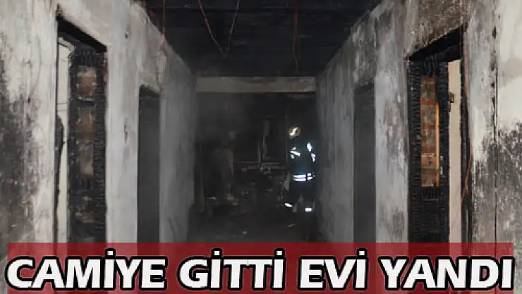 Camideyken evi yandı