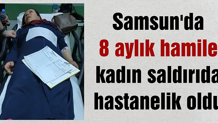 Samsun'da 8 aylık hamile kadın saldırıda hastanelik oldu