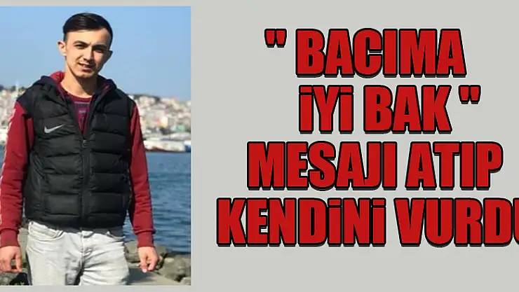 'Bacıma iyi bak' mesajı atıp kendini vurdu