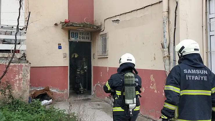 Samsun'da şofbenden yangın çıktı