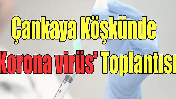 Çankaya Köşkünde 'Korona virüs' toplantısı