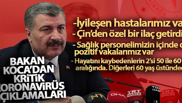 Bakan Koca'dan flaş açıklamalar!