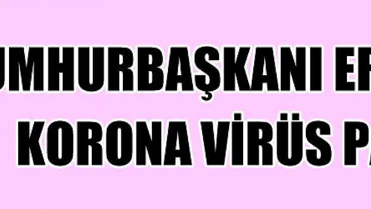 Cumhurbaşkanı Erdoğan'dan korona virüs paylaşımı