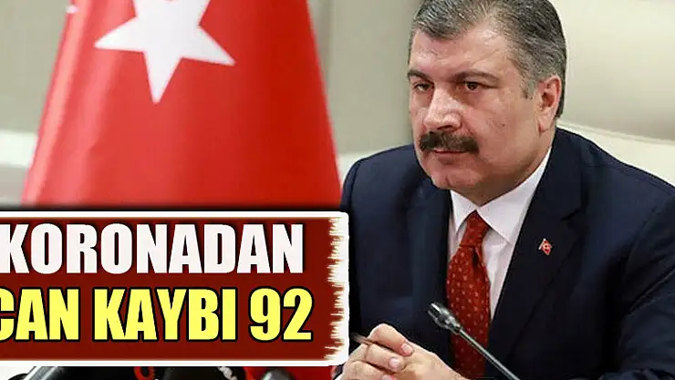 Bakan Fahrettin Koca: 'Toplam vaka sayımız 5698, can kaybımız 92'