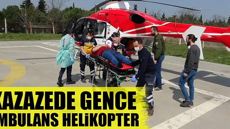 Patpat kazasında yaralanan genç ambulans helikopterle hastaneye kaldırıldı