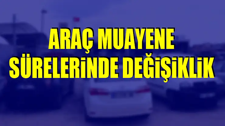 Araç muayeneleri 3 ay ertelendi