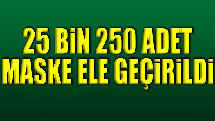 Samsun'da 25 bin 250 adet maske ele geçirildi