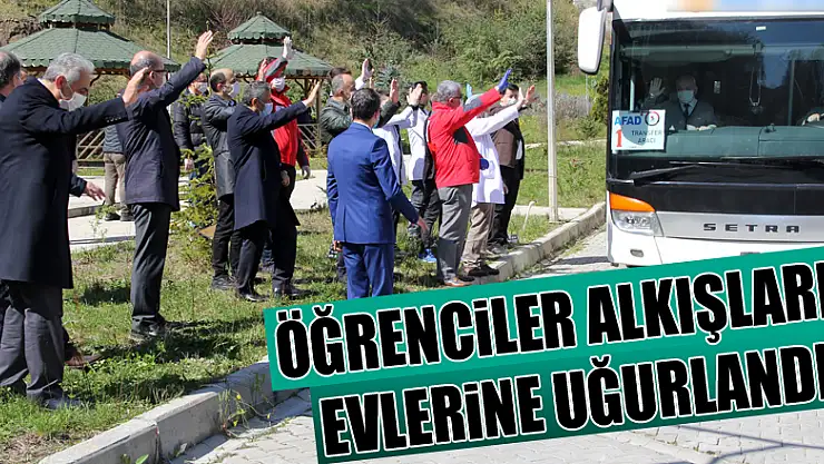 14 gün karantina altında kalan öğrenciler alkışlarla evlerine uğurlandı