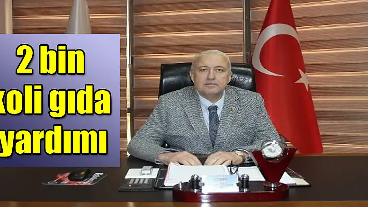 Çarşamba Ticaret Borsası'ndan 2 bin koli gıda yardımı