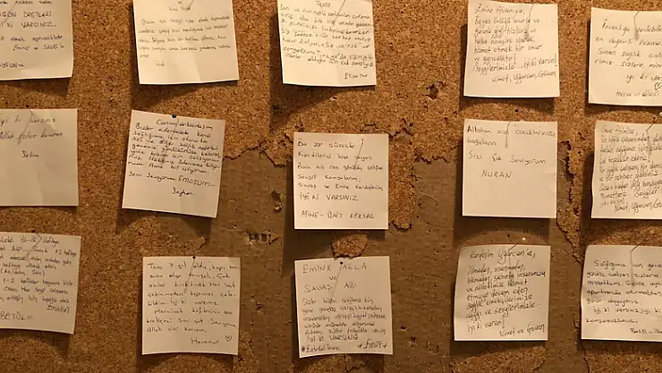 Samsun'da sağlıkçı aileye moral notları