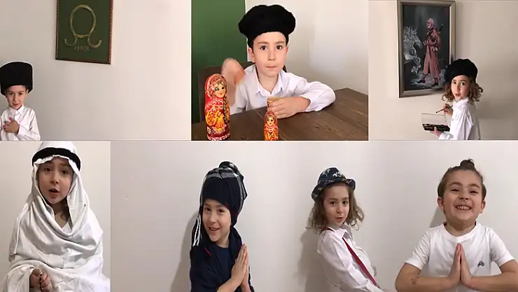  5 yaşındaki Abrek dünya çocuklarına 10 dilde 'Merhaba' dedi