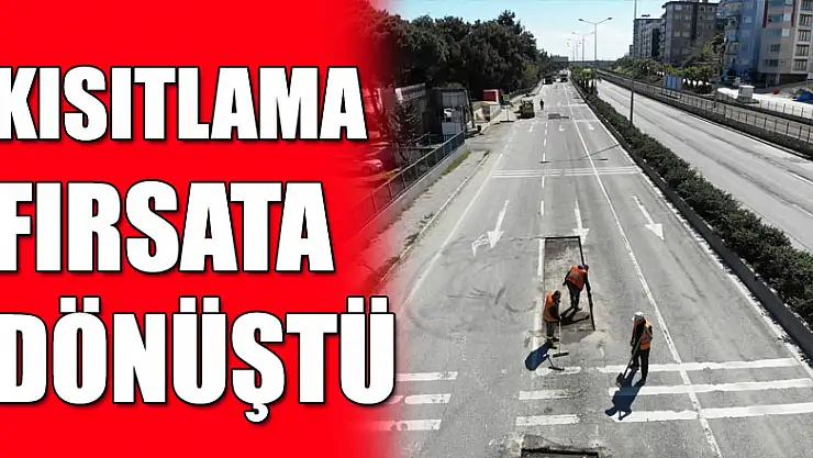 Sokağı çıkma kısıtlamasını fırsat bilen belediye yolları asfaltlıyor  