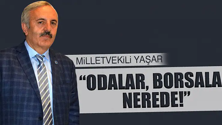 Milletvekili Yaşar, 'Odalar, borsalar nerede!'