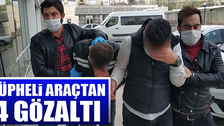 Şüpheli araçtan 50 paket bonzai çıktı, 4 kişi gözaltına alındı