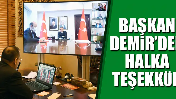 Başkan Demir'den halka teşekkür