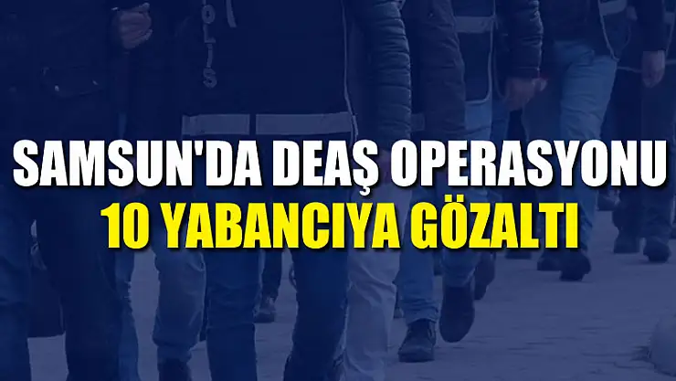 Samsun'da DEAŞ operasyonu: 10 yabancıya gözaltı