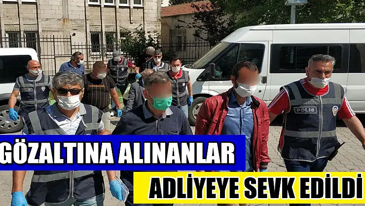 Samsun'da gözaltına alınan aranan şahıslar adliyeye sevk edildi