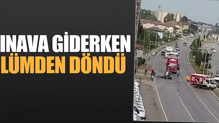 Sınava giderken ölümden döndü