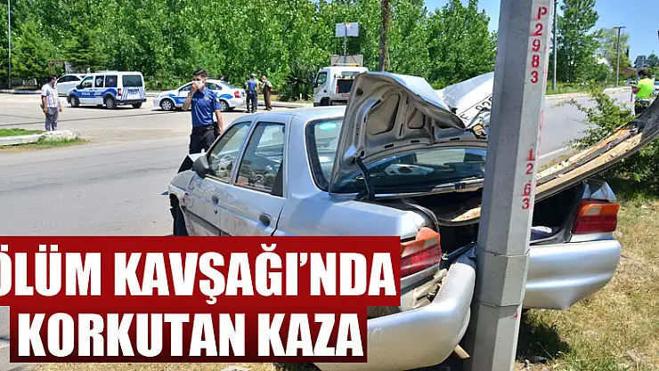 'Ölüm kavşağı'nda korkutan kaza: 2 yaralı