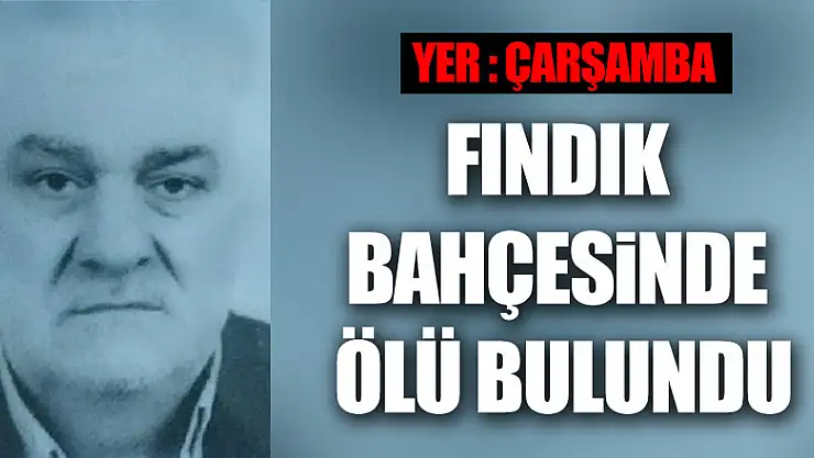 Fındık bahçesinde ölü bulundu 