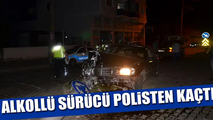 Alkollü sürücü polisten kaçtı, kaza yaptı