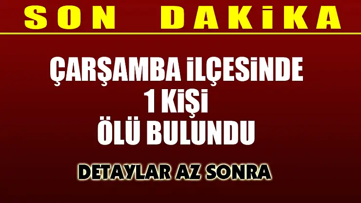 ÇARŞAMBA İLÇESİNDE 1 ÖLÜ