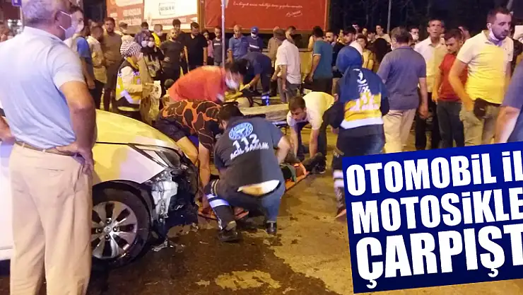 Otomobil ile motosiklet çarpıştı: 3 yaralı