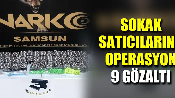 Sokak satıcılarına operasyon: 9 gözaltı