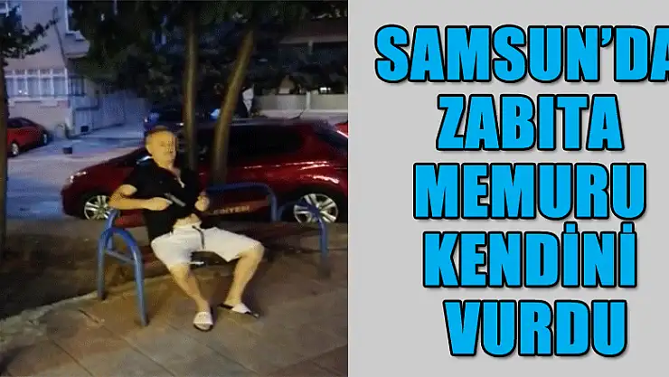 Zabıta memurunun kendini vurma anı kamerada