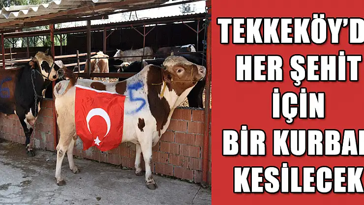 Tekkeköy'de her şehit için bir kurban kesilecek