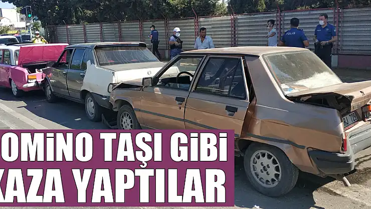 Araçlar domino taşı gibi birbirlerine çarptı: 1 yaralı